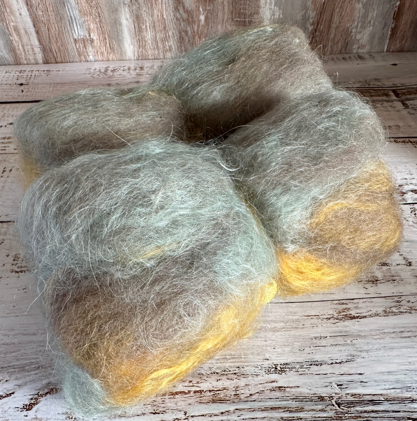 Beginner Spinner Mohair and Gulf Coast Native Art Batt