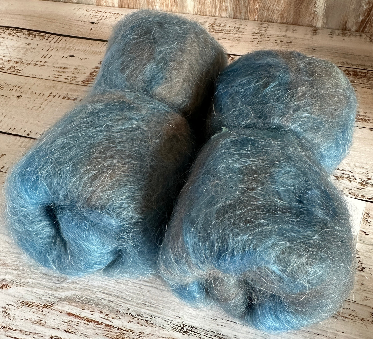 Beginner Spinner Mohair and Gulf Coast Native Art Batt