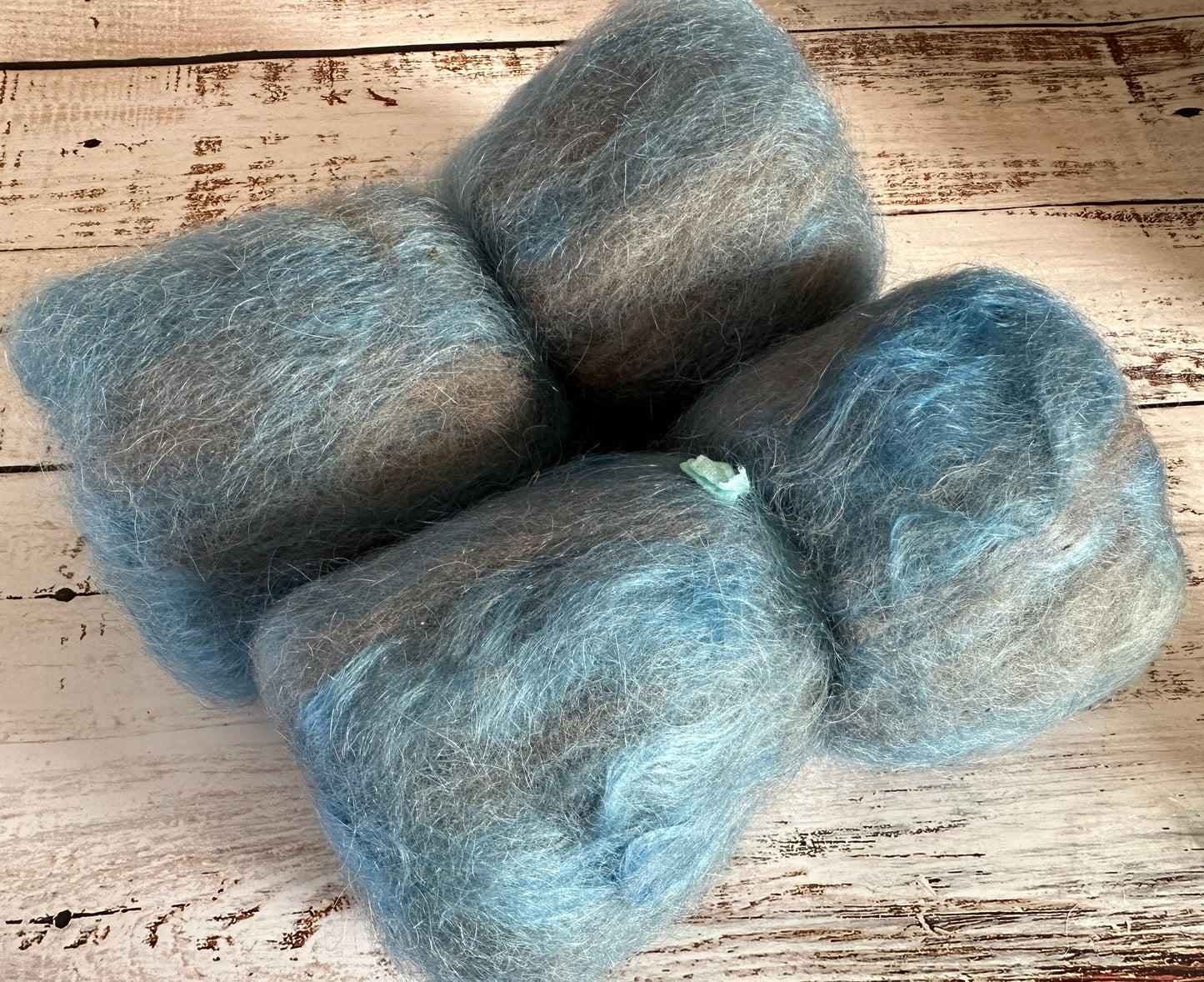 Beginner Spinner Mohair and Gulf Coast Native Art Batt