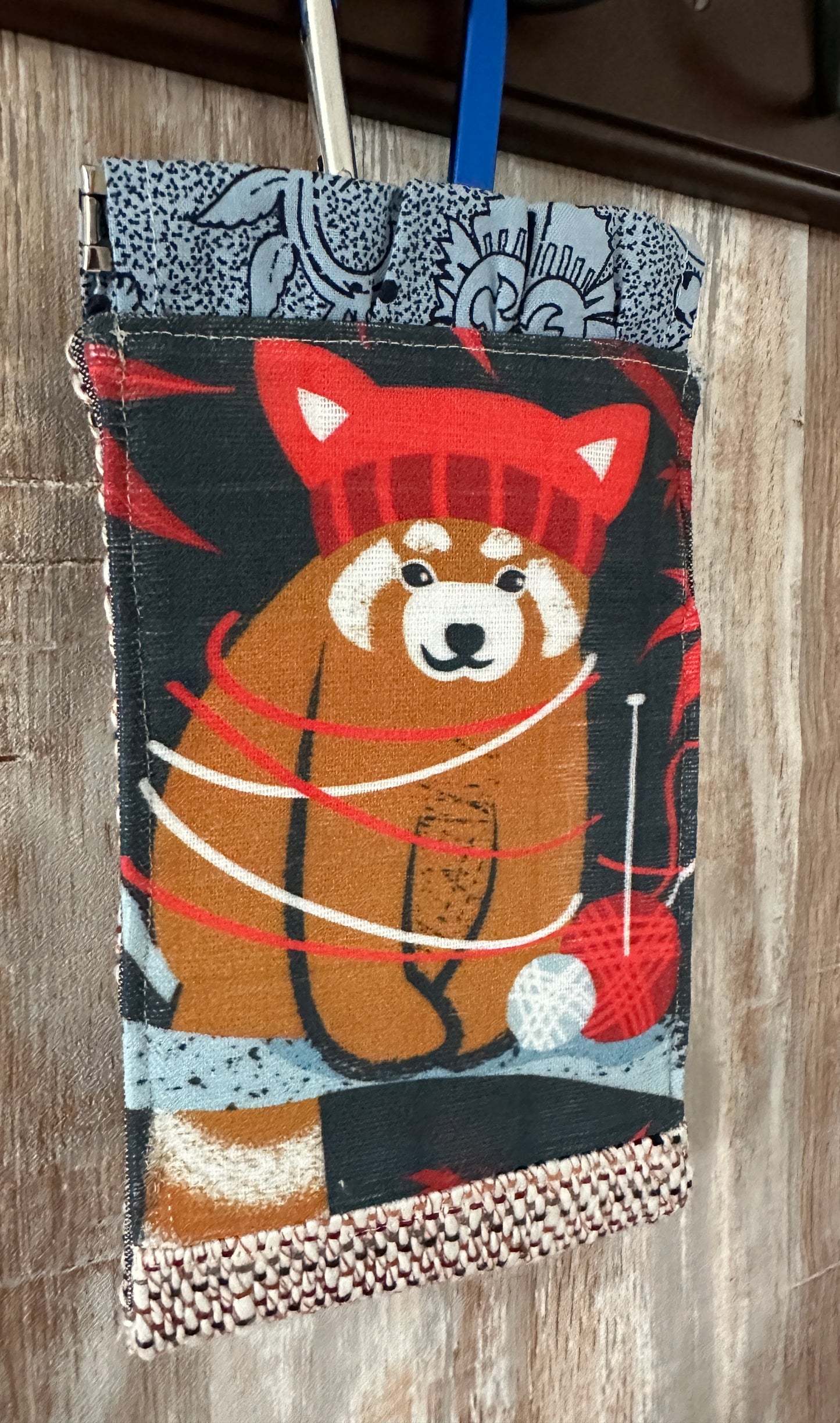 Red Panda Phone Pouch with Internal Card Pocket