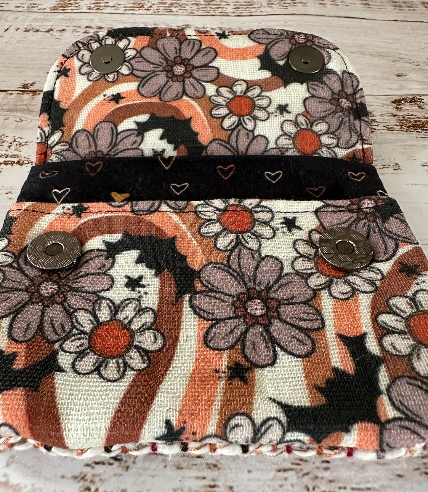 Vintage Bats Simple Card Wallet ~ Black Label
