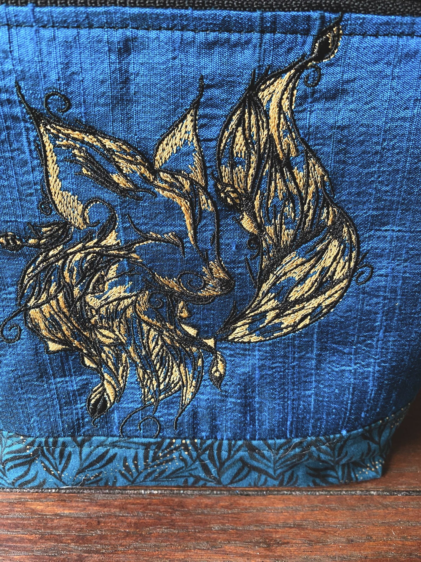 Starlit Fox Project or Cosmetic Zipper Bag