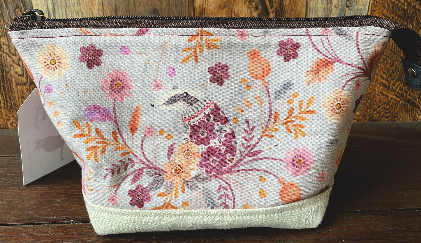 Squirrel and Woodland Friends Small Open Wide Spindle Bag