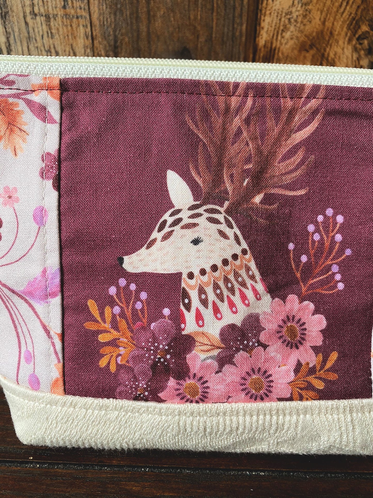 Deer and Woodland Friends Small Open Wide Spindle Bag