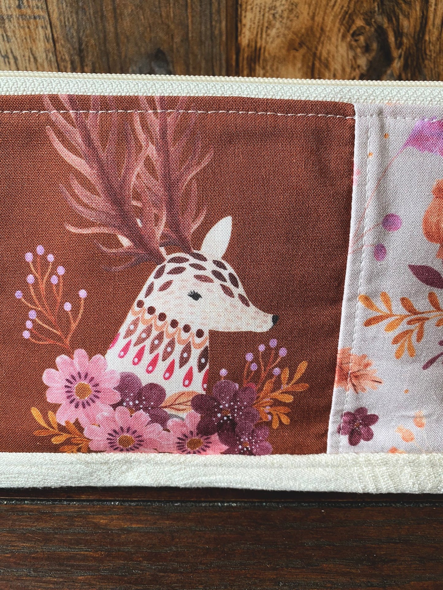 Deer and Woodland Friends Large Open Wide Spindle Bag