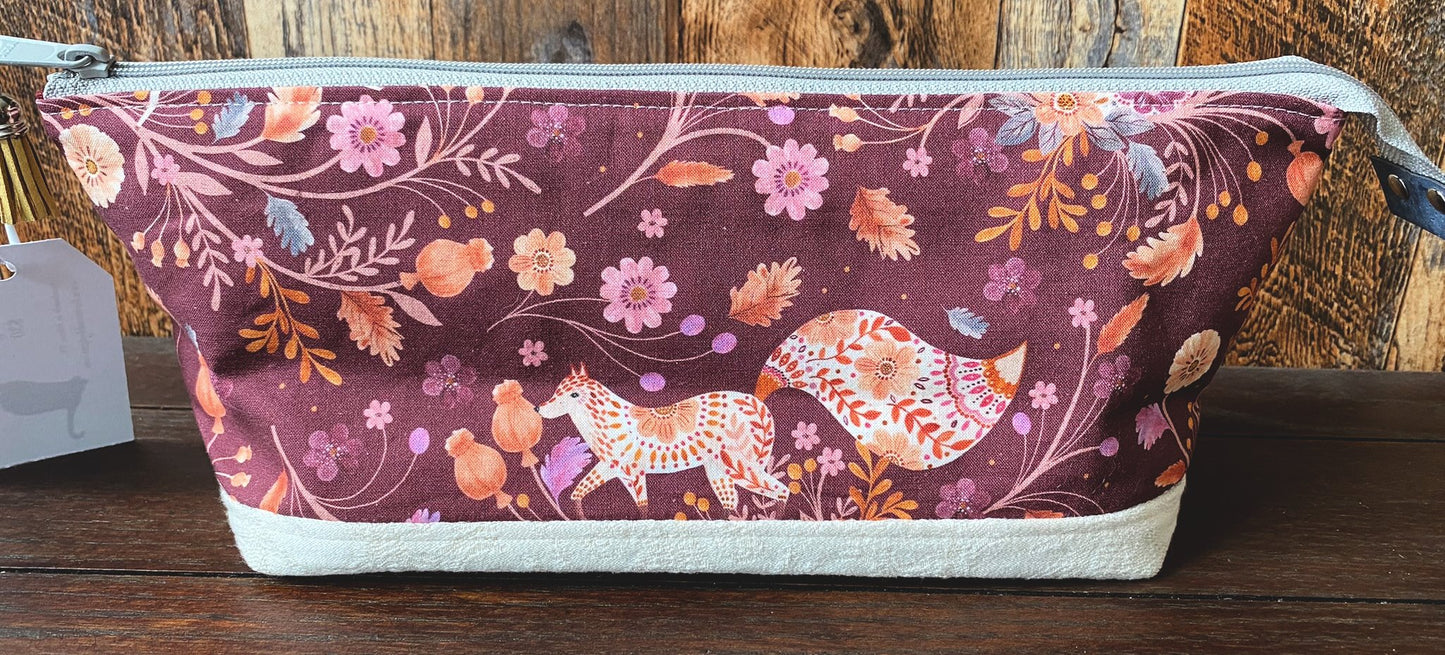 Owl and Woodland Friends Large Open Wide Spindle Bag