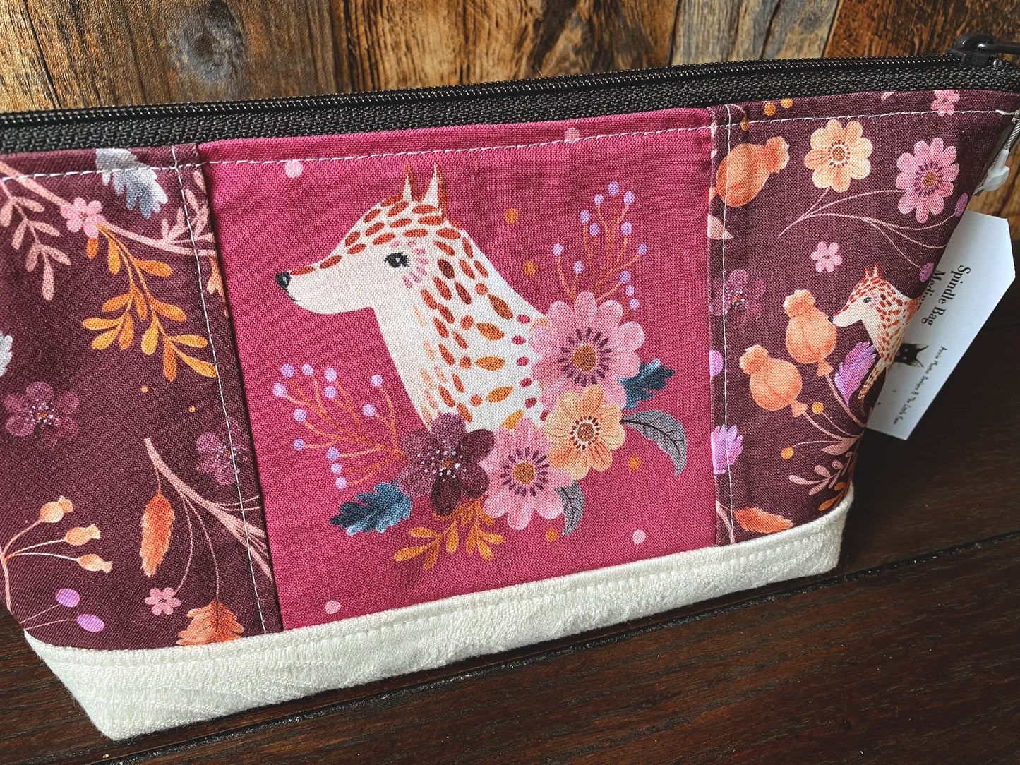 Fox and Woodland Friends Medium Open Wide Spindle Bag