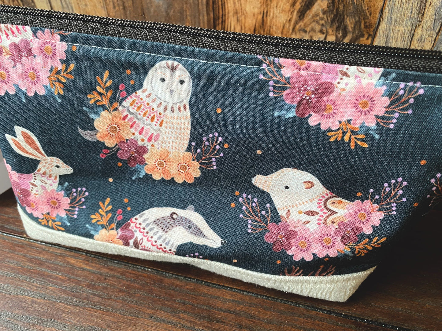Fox and Woodland Friends Medium Open Wide Spindle Bag