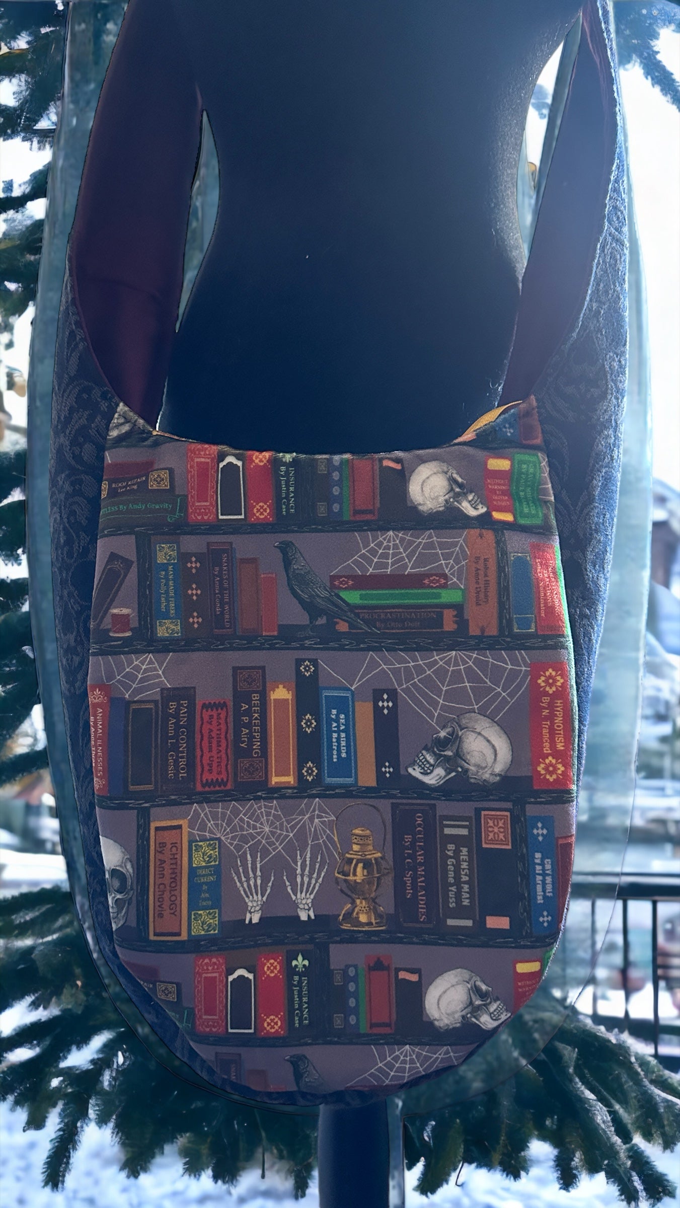 Bibliophile and Dark Academia Boho Crossbody Bag