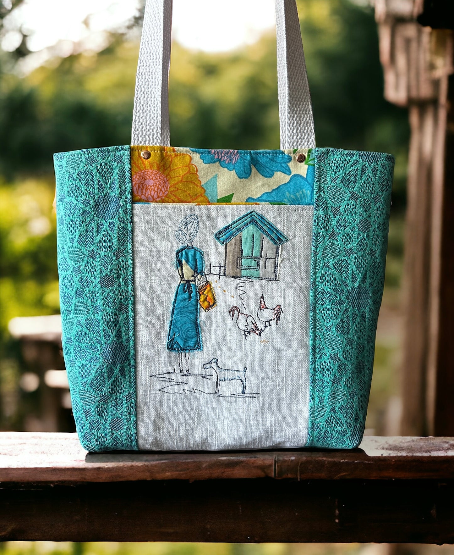 Chicken Lady Tote/Book Bag