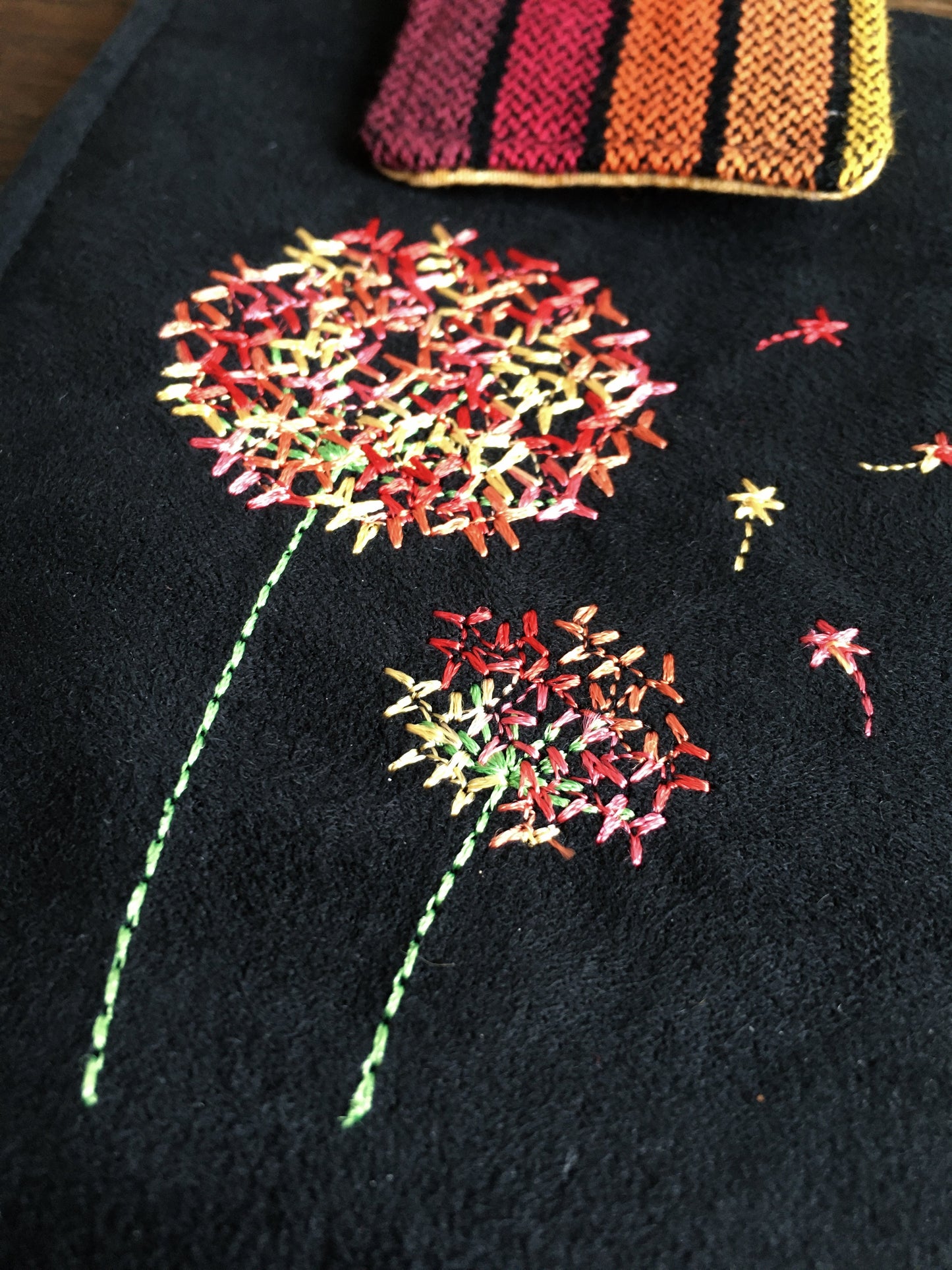Rainbows and Dandelions Phone Pouch with Internal Card Pocket