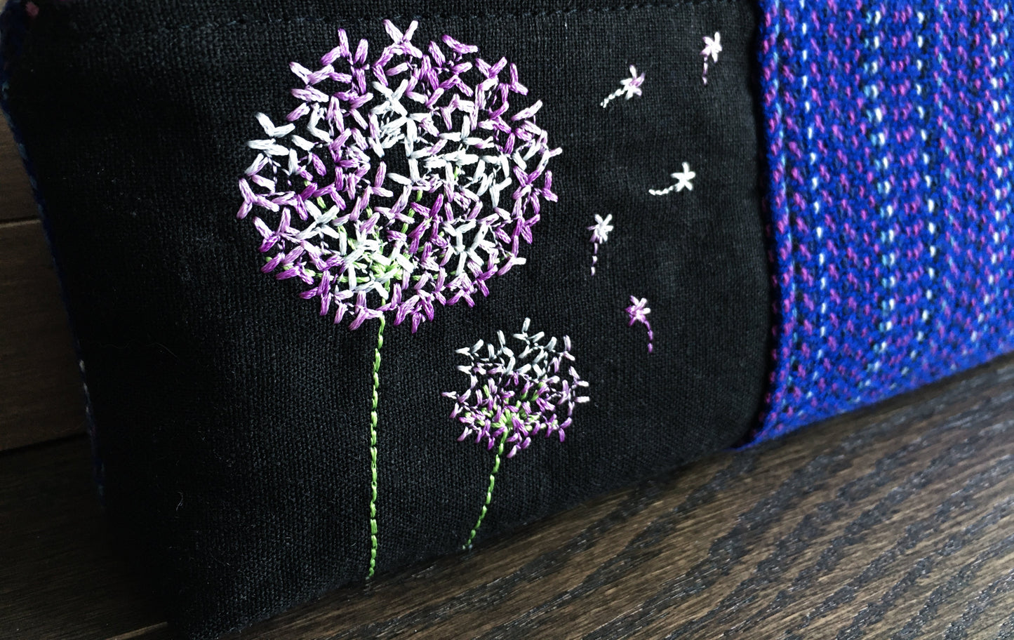 Violet Rainbow Dandelions Long and Lean Zipper Bag