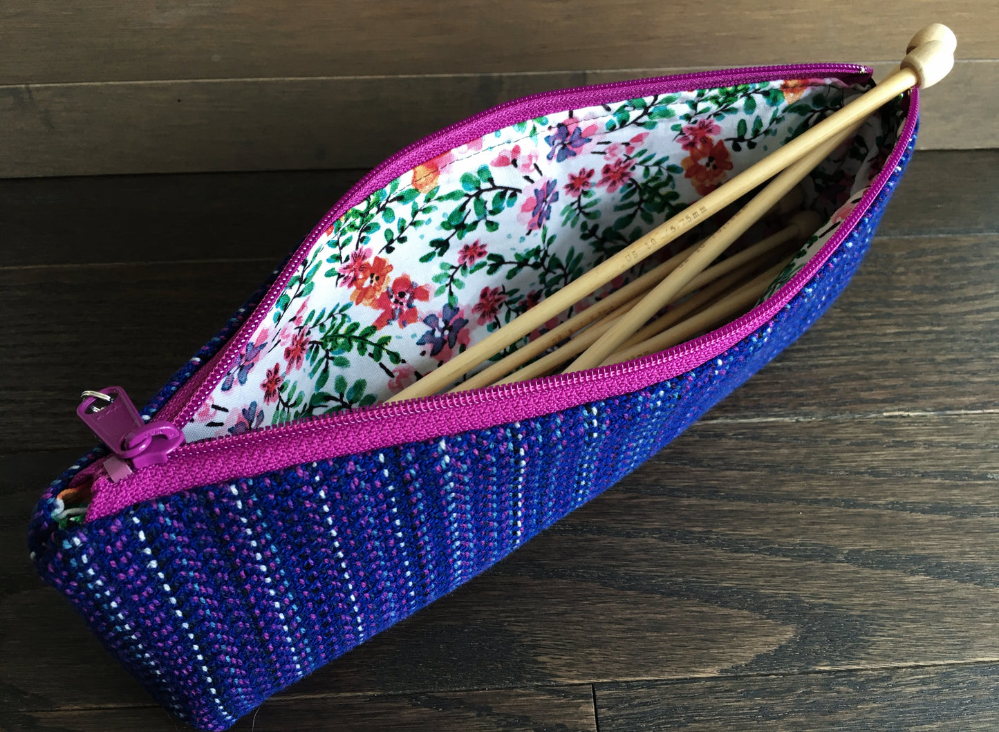 Violet Rainbow Dandelions Long and Lean Zipper Bag