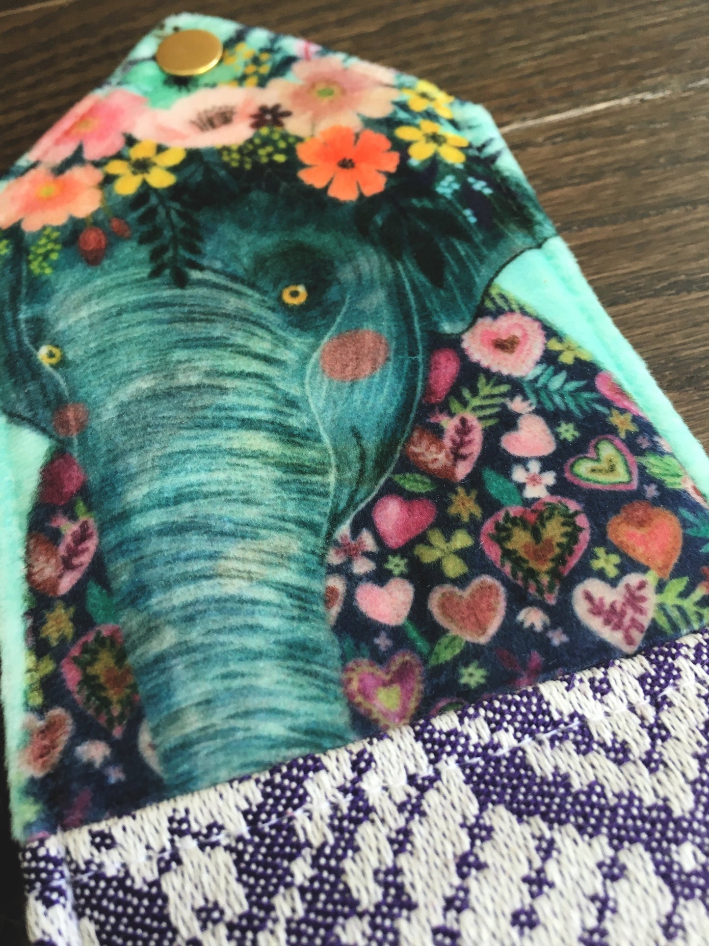 Botanical Beasts Elephant Padded Glasses Case