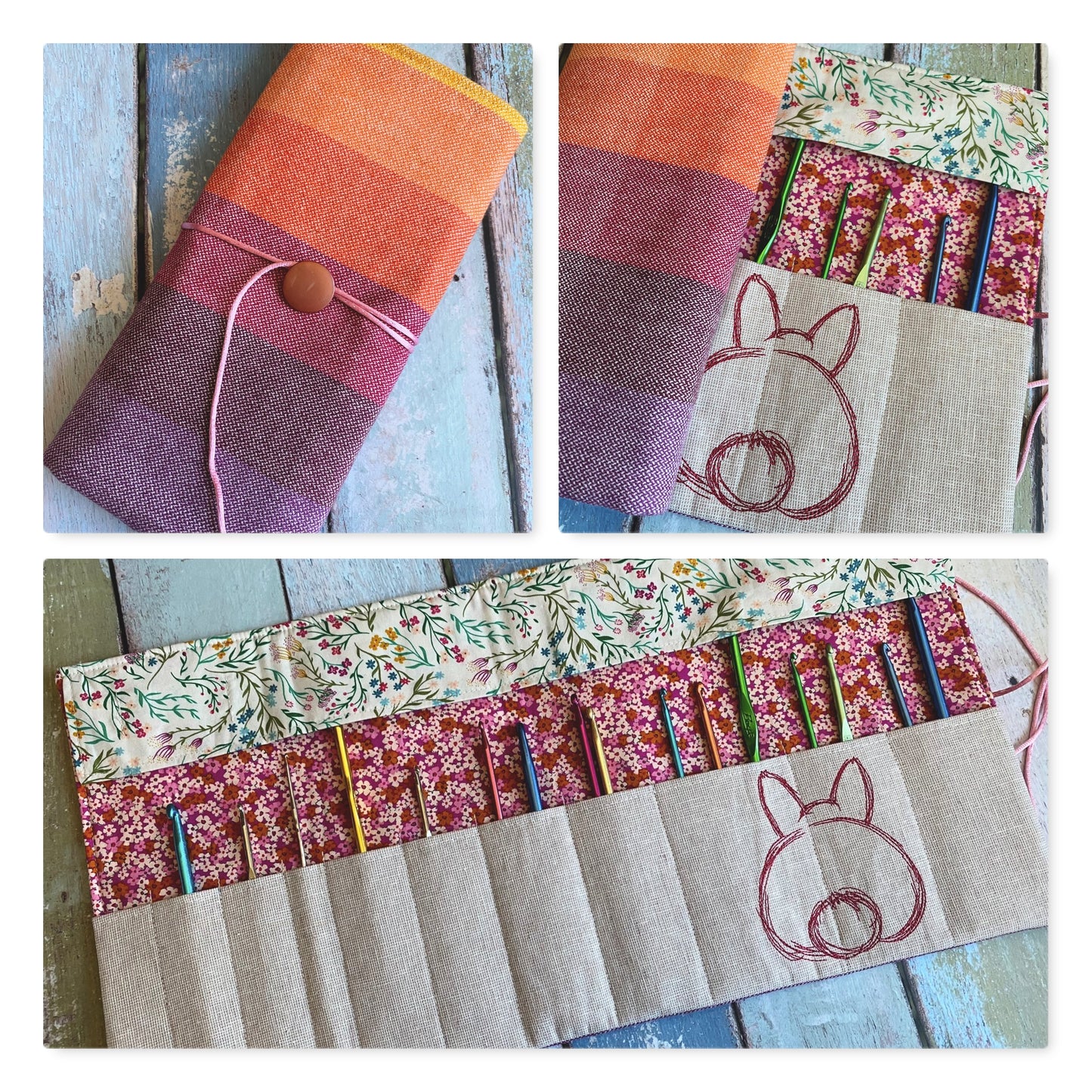 Bunny Bum Needle or Hook Roller Organizer