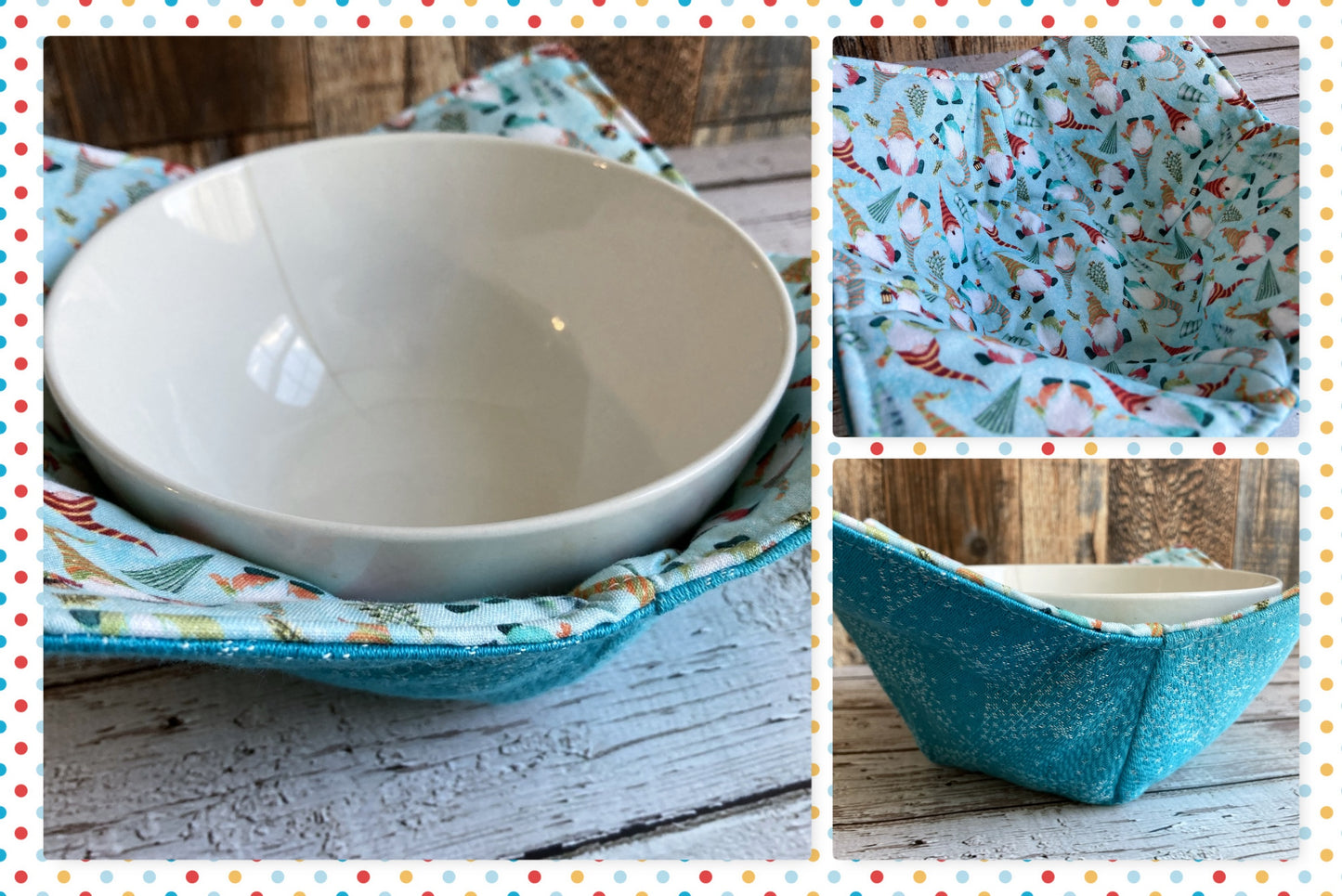 Holiday Gnomes Bowl Cozy