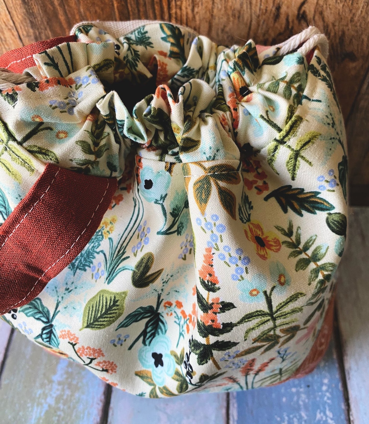 Deer and Floral Medium Project Bag