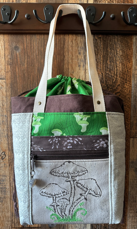 Verdant Mushrooms Medium Firefly Project Bag