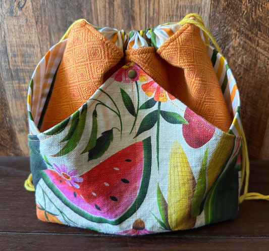 Summer Garden Plenty O' Pockets Large Drawstring Pouch