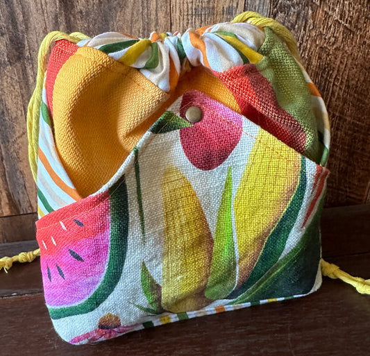 Summer Garden Plenty O' Pockets Small Drawstring Pouch