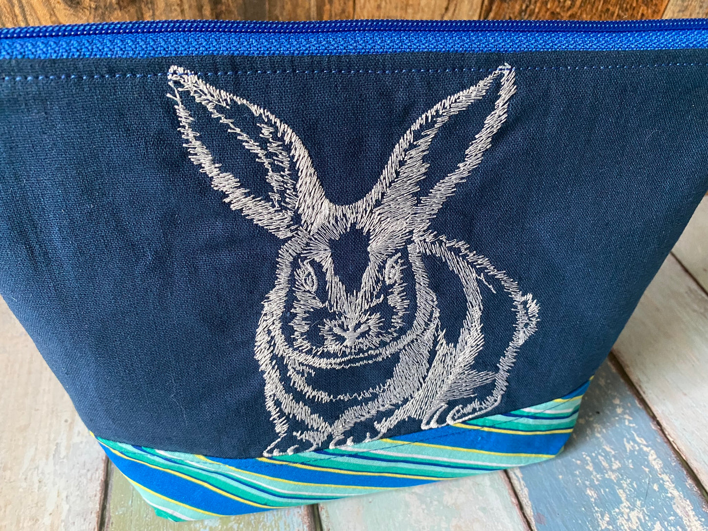 Fluffy Bunny Project or Cosmetic Zipper Bag