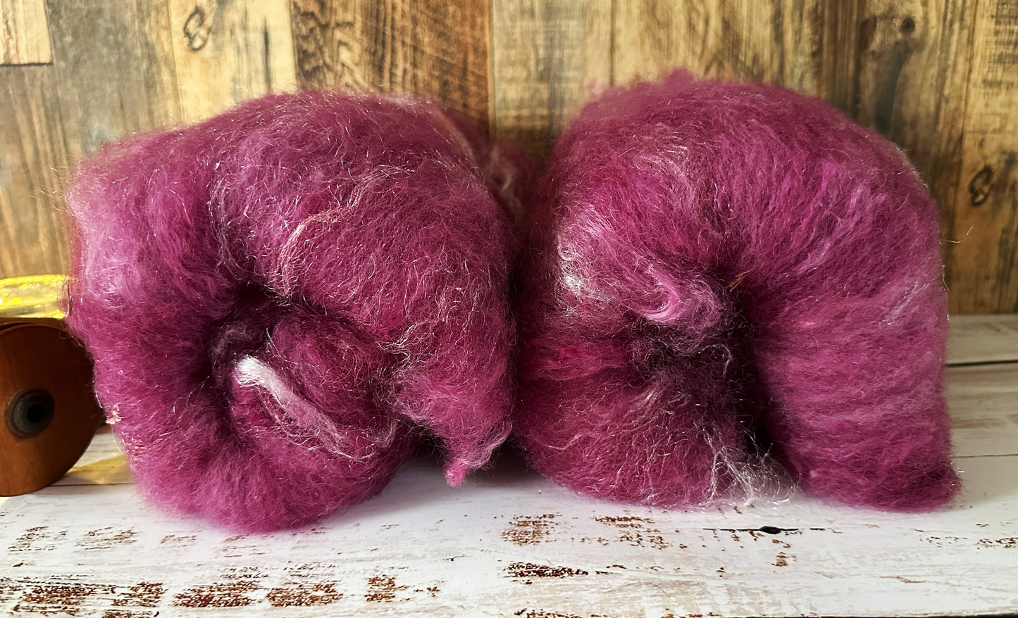 Mohair and Shetland Wool Art Batt for Spinning or Felting