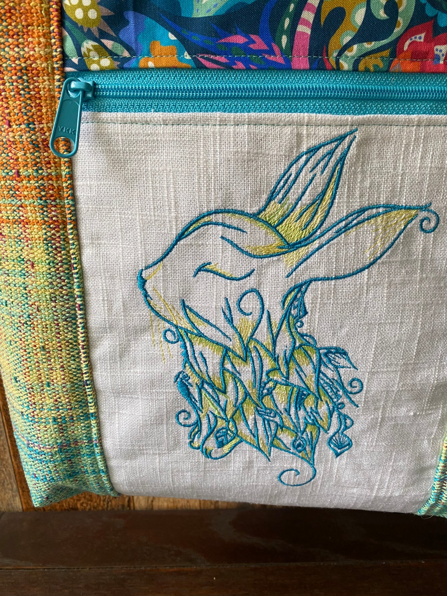 Leafy Rabbit Large Firefly Project Bag