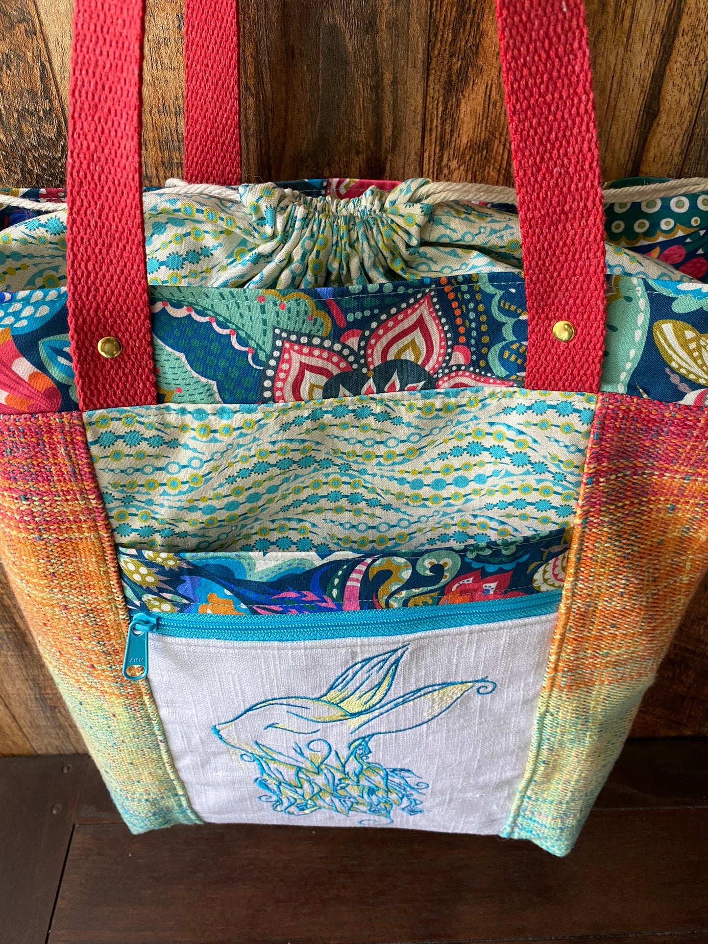 Leafy Rabbit Large Firefly Project Bag