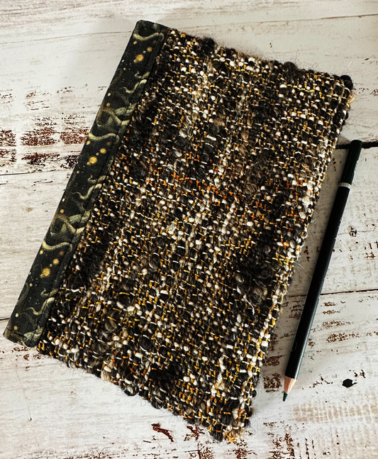 Eldritch Octopus with Handwoven Mohair Adjustable A5 Journal Cover