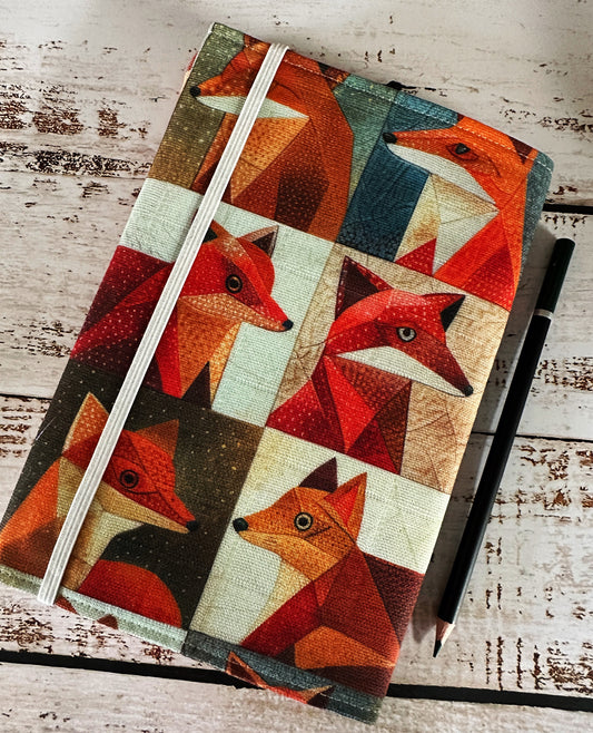 Fantastic Foxes with Handwoven Alpaca Adjustable A5 Journal Cover