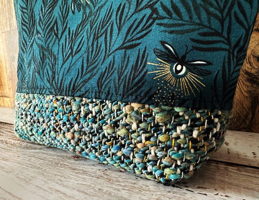 Lighting Bugs and Fireflies with Woven Alpaca Cosmetic or Zipper Bag