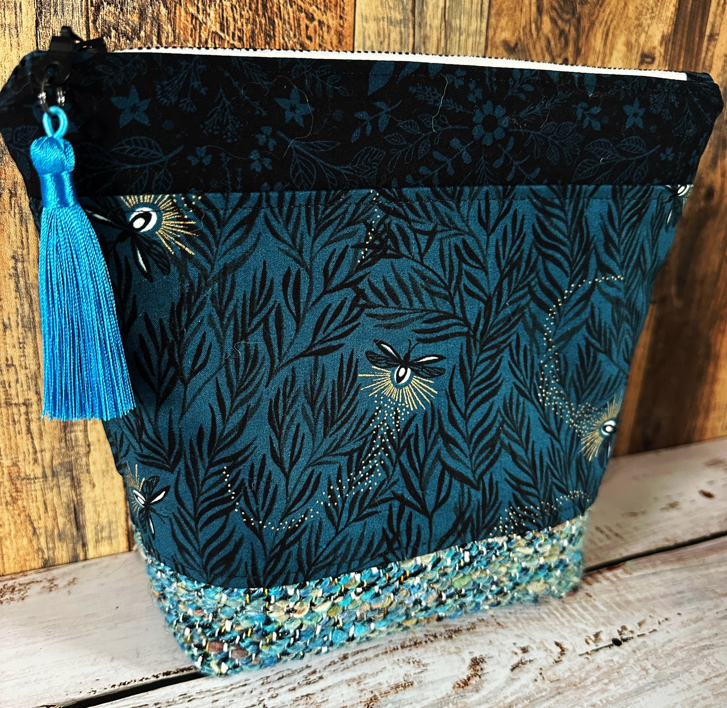 Lighting Bugs and Fireflies with Woven Alpaca Cosmetic or Zipper Bag