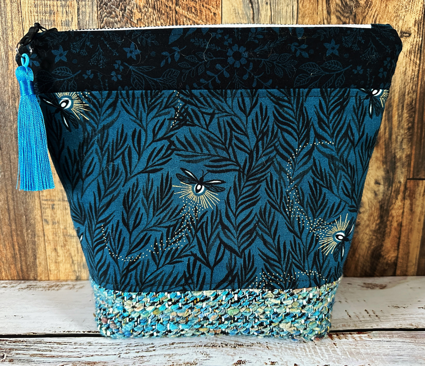 Lighting Bugs and Fireflies with Woven Alpaca Cosmetic or Zipper Bag