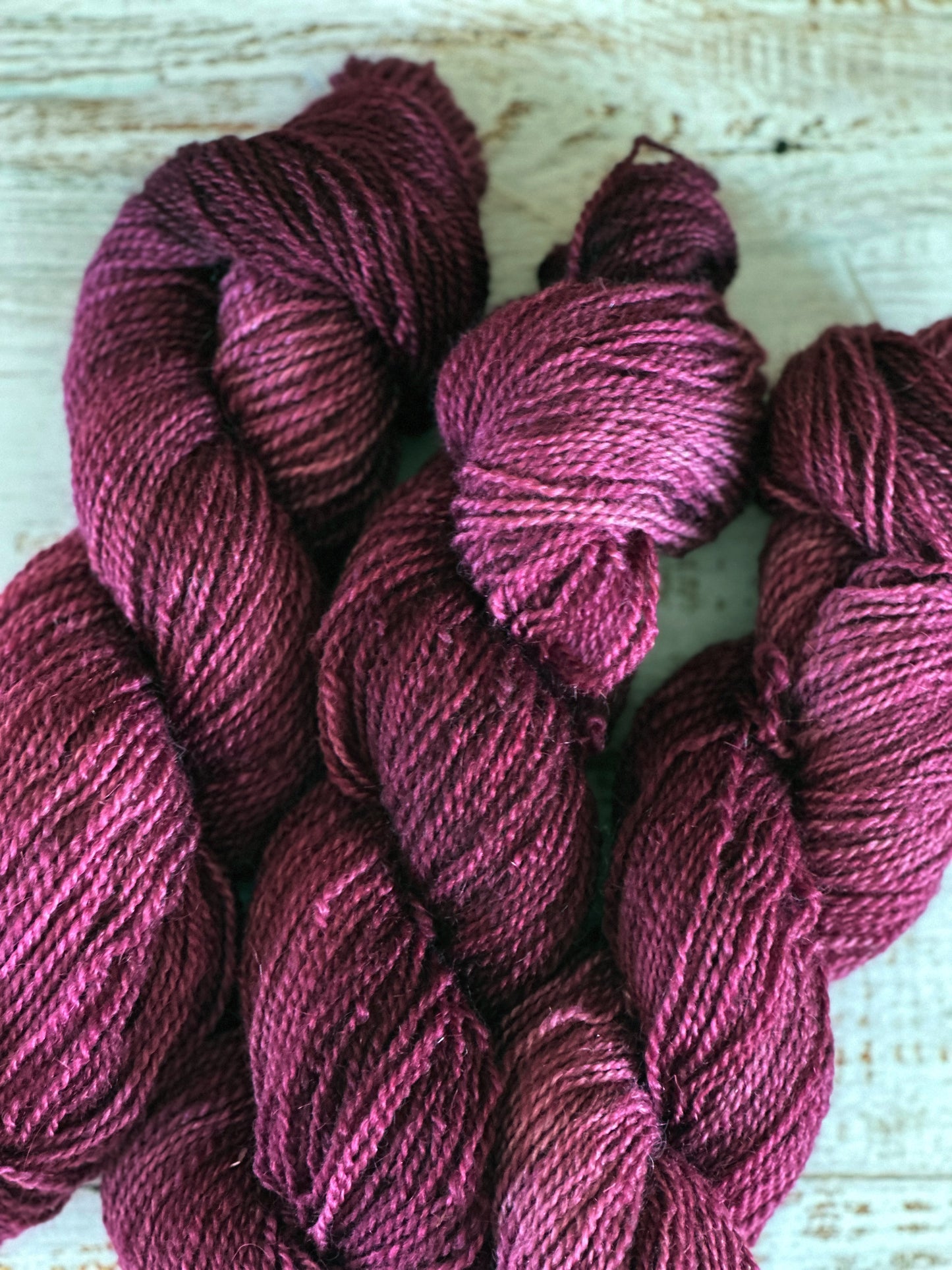 Mohair/Shetland/Southdown Farm Yarn ~ DK Weight, 250 Yards ~ Merlot