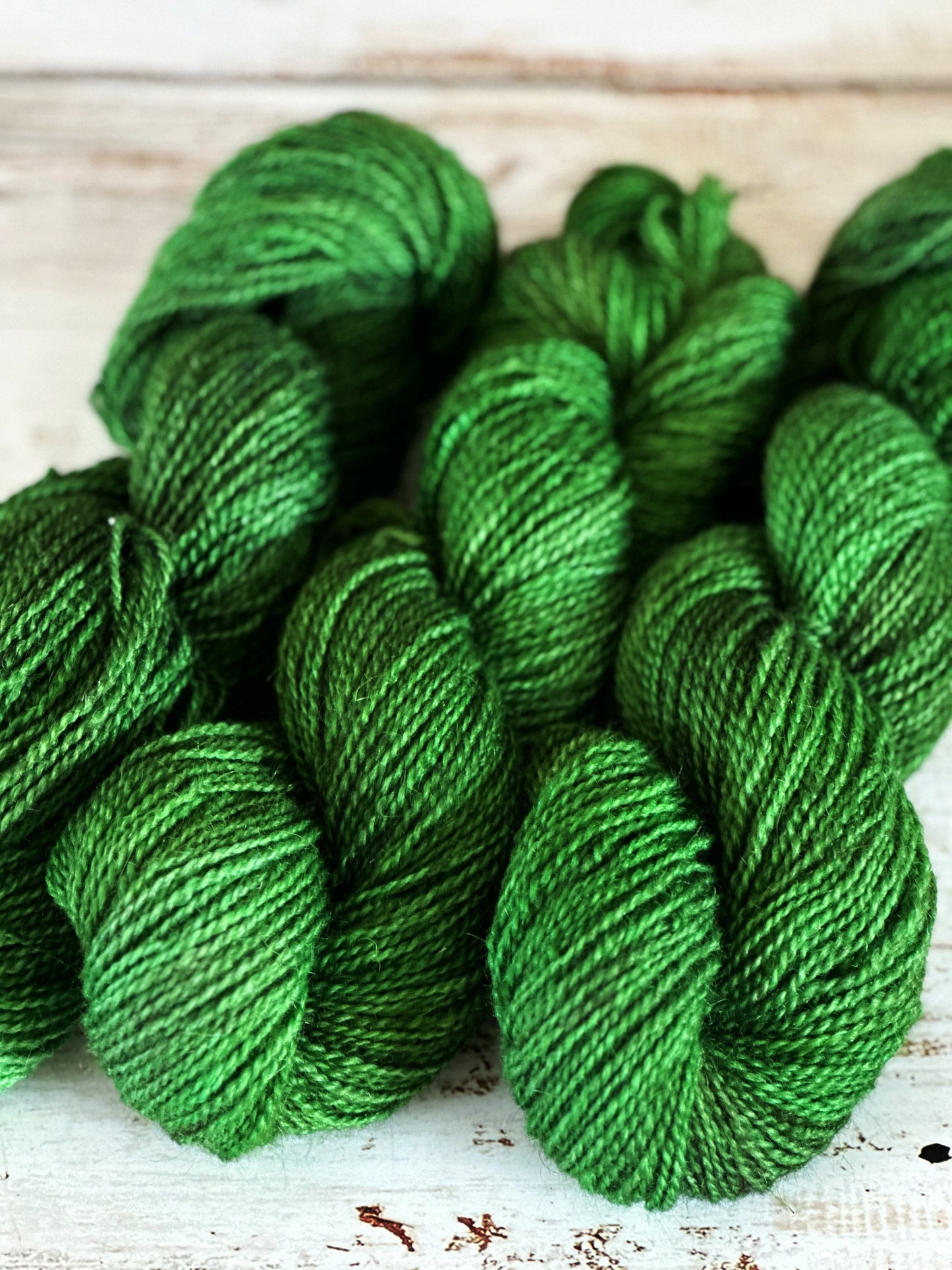 Mohair/Shetland/Southdown Farm Yarn ~ DK Weight, 250 Yards ~ Kelly Green