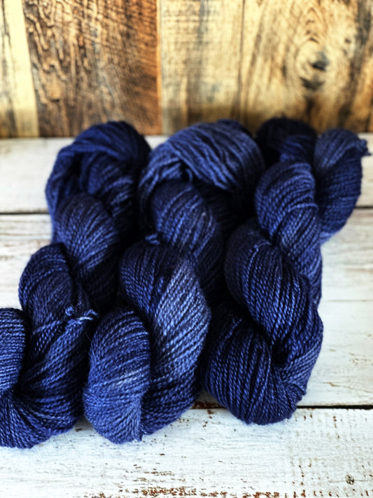 Mohair/Shetland/Southdown Farm Yarn ~ DK Weight, 250 Yards ~ Navy Blue