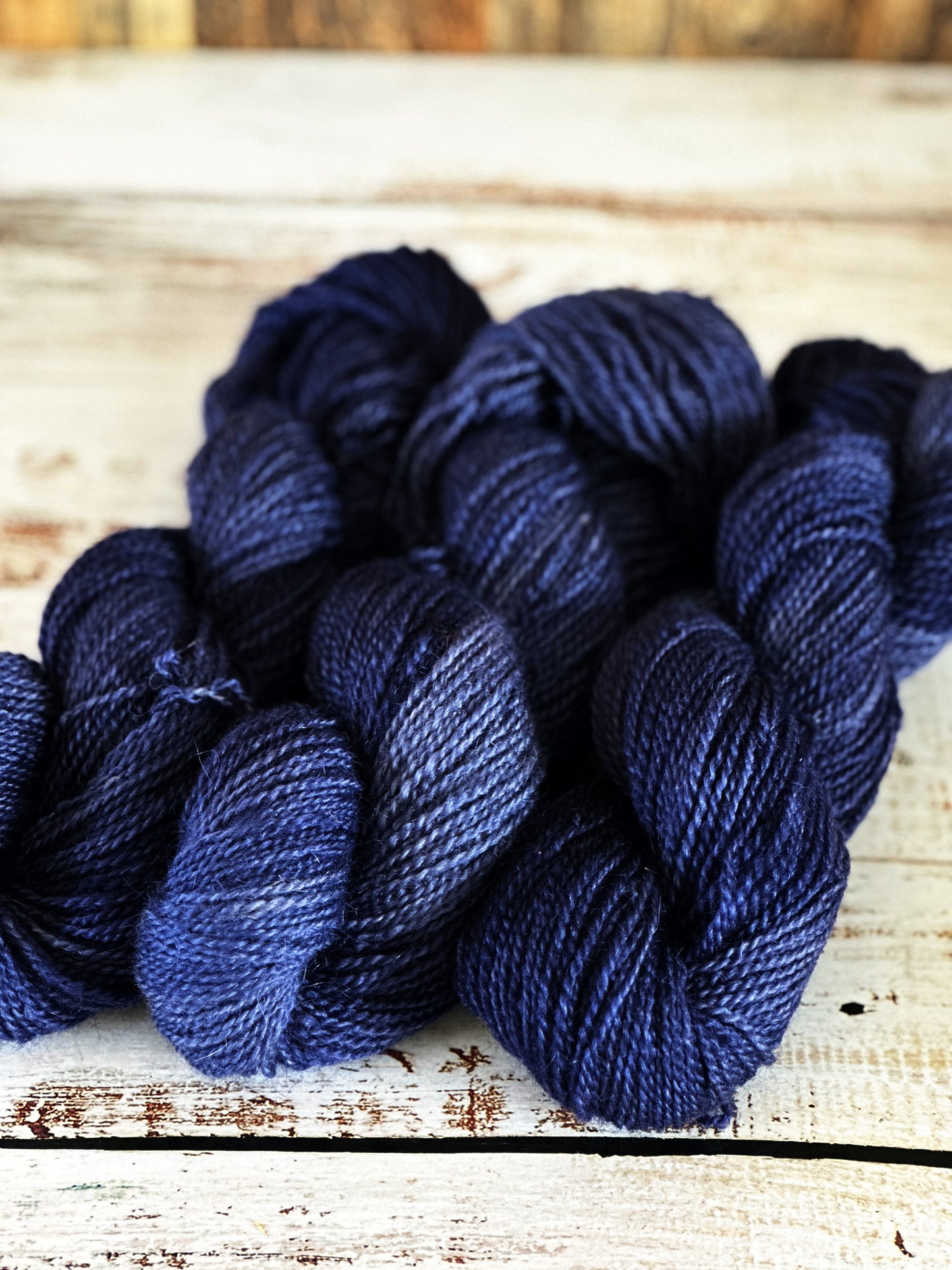 Mohair/Shetland/Southdown Farm Yarn ~ DK Weight, 250 Yards ~ Navy Blue