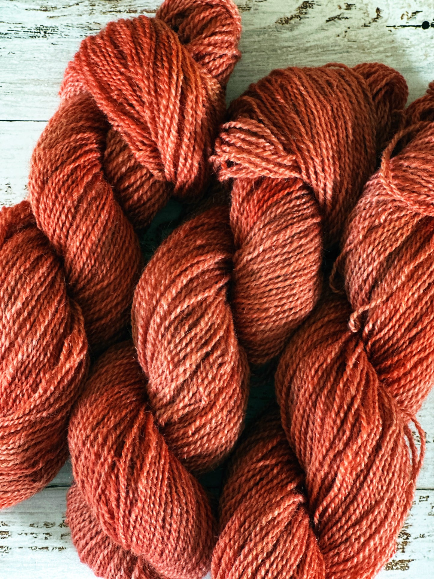 Mohair/Shetland/Southdown Farm Yarn ~ DK Weight, 250 Yards ~ Melon Orange/Pink