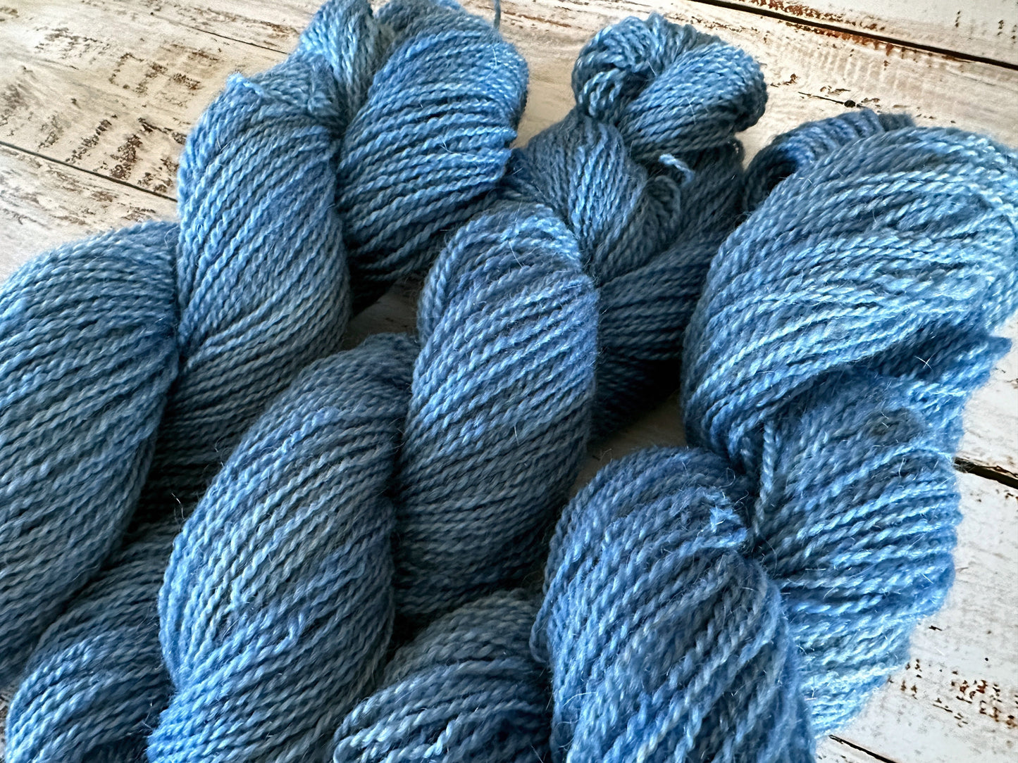 Mohair/Shetland/Southdown Farm Yarn ~ DK Weight, 250 Yards ~ Alpine Blue