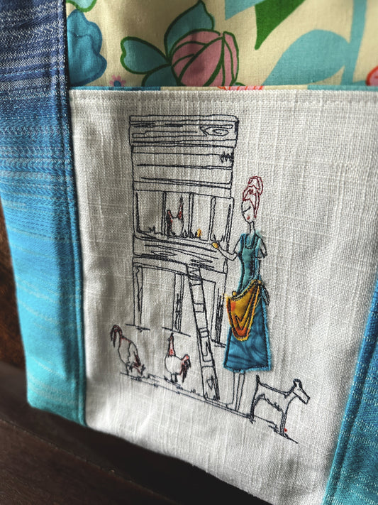 Chicken Lady Tote/Book Bag