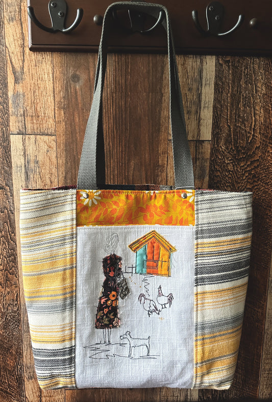 Chicken Lady Tote/Book Bag
