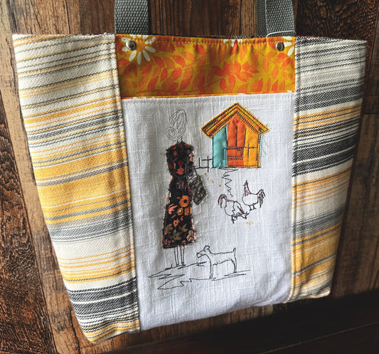 Chicken Lady Tote/Book Bag