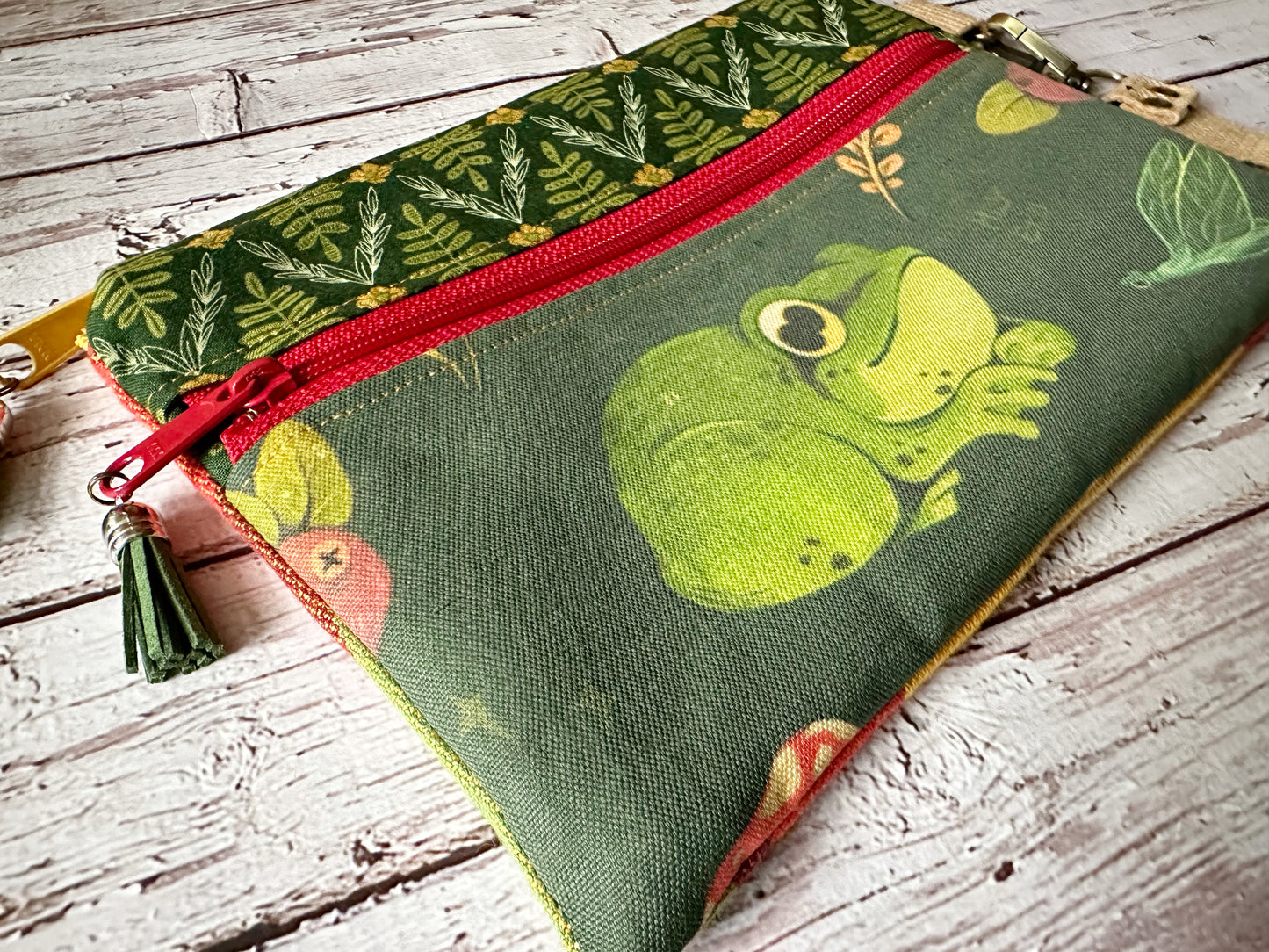 Adorable Frog Double Zipper Pouch