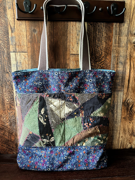 Repurposed Heritage Quilt Extra Large Tote