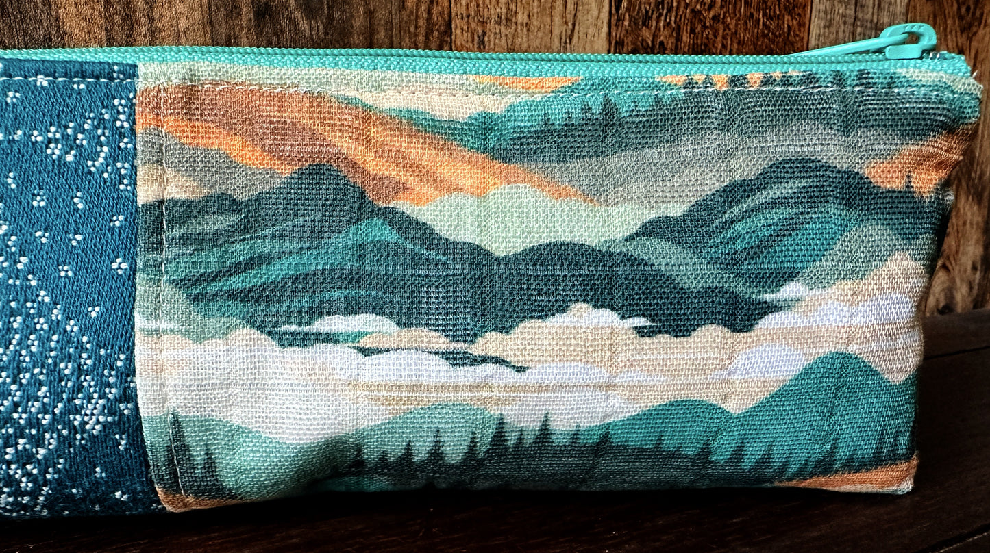 Appalachian Mountain Morning Long and Lean Zipper Bag