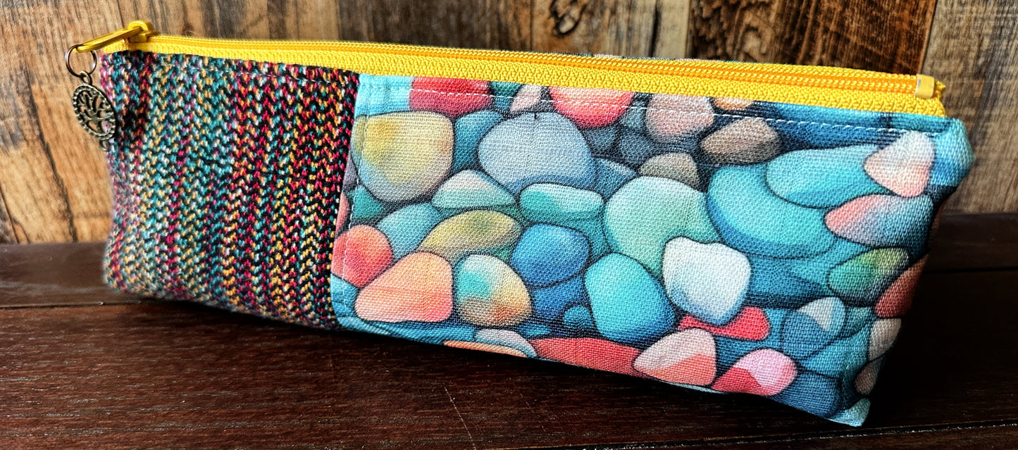 River Rocks Long and Lean Zipper Bag