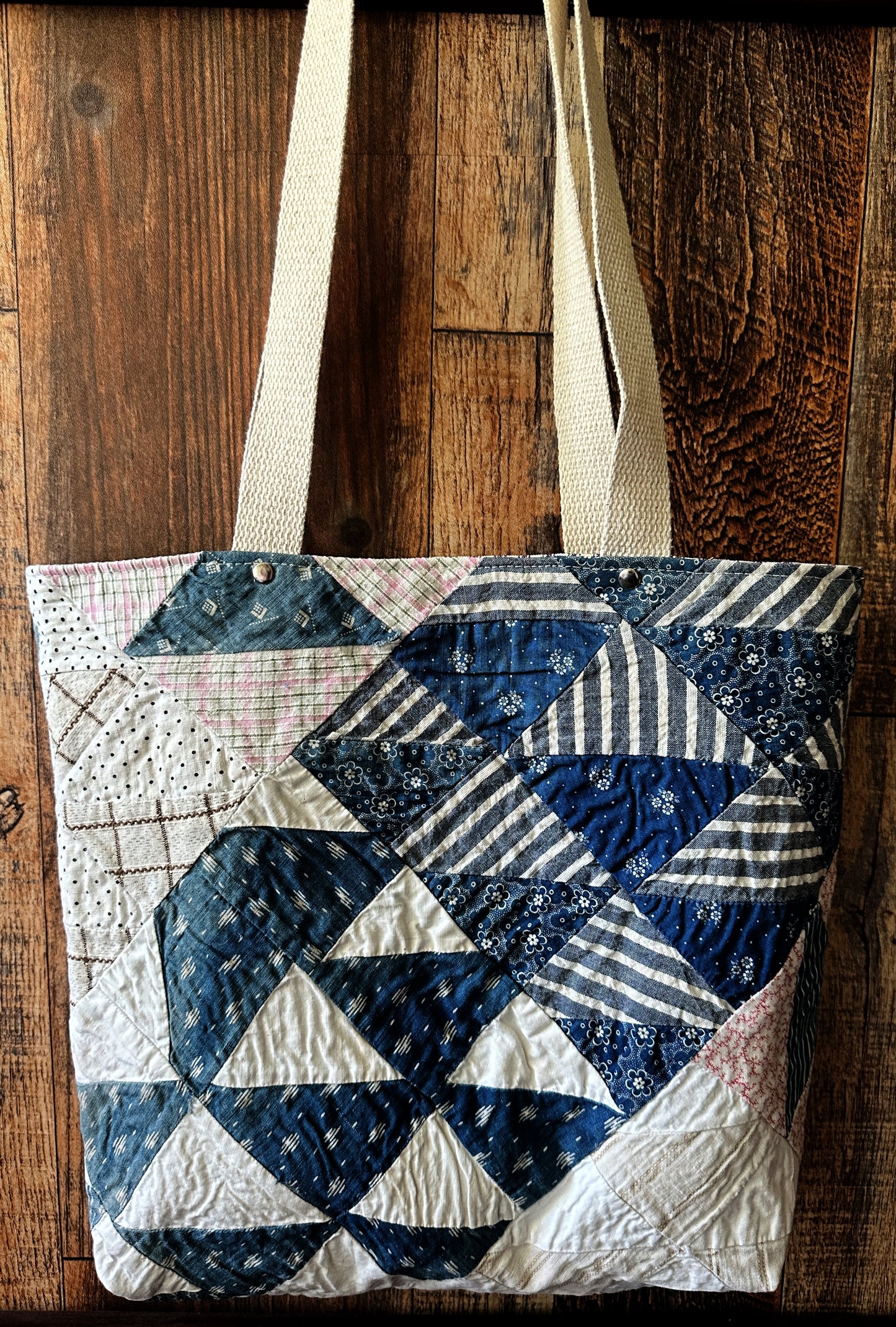 Repurposed Heritage Quilt Tote/Book Bag