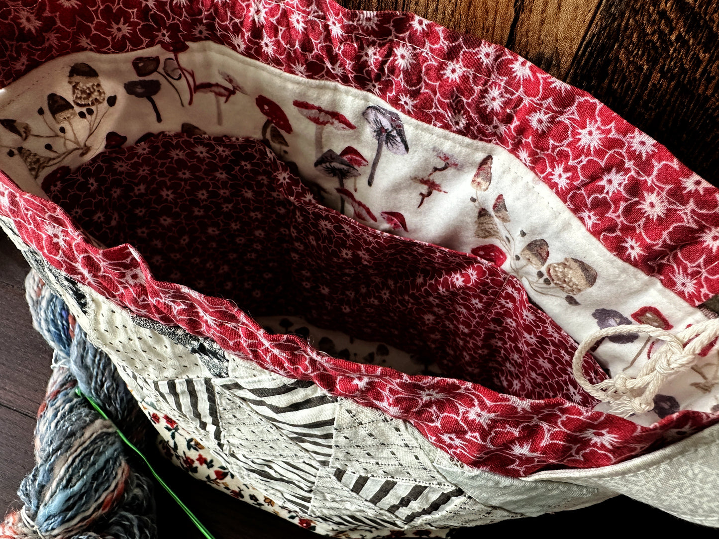 Repurposed Heritage Quilt Large Project Bag