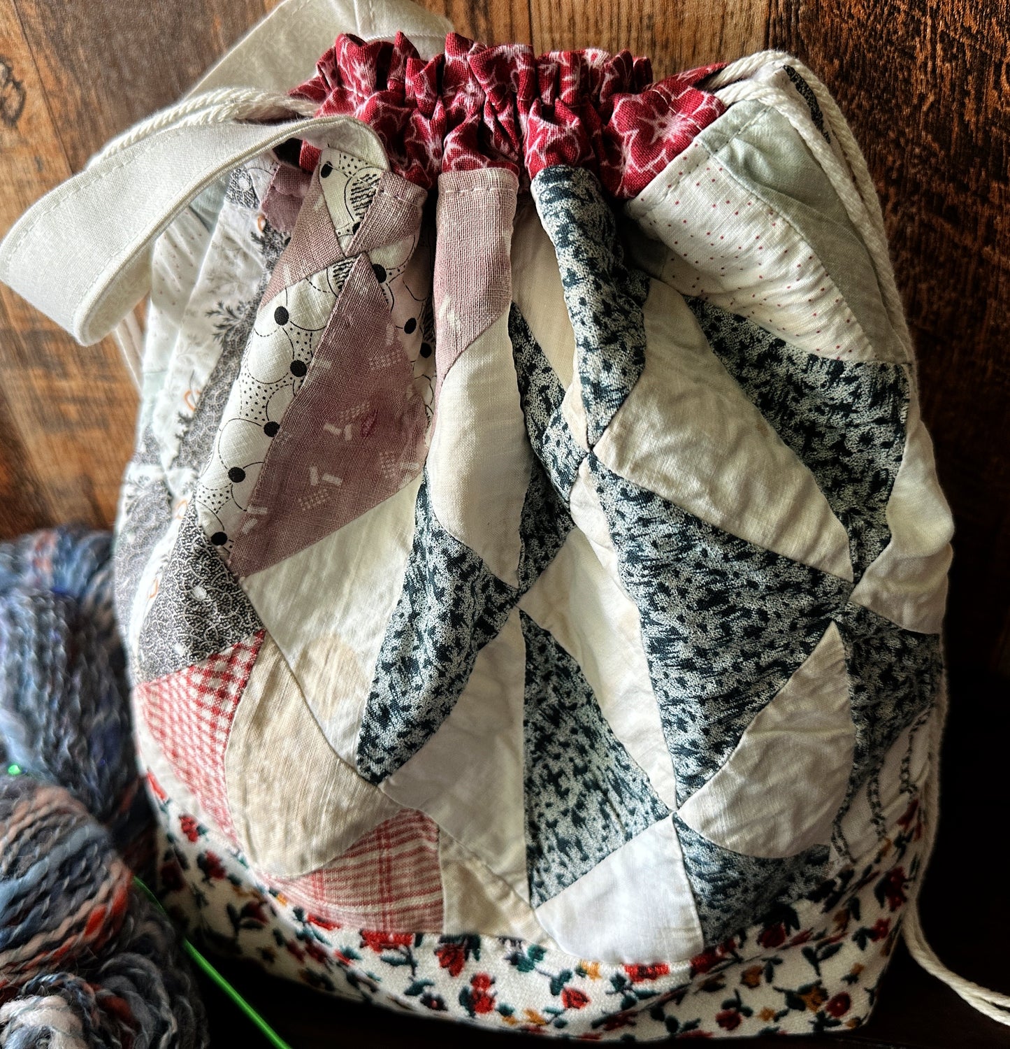 Repurposed Heritage Quilt Large Project Bag