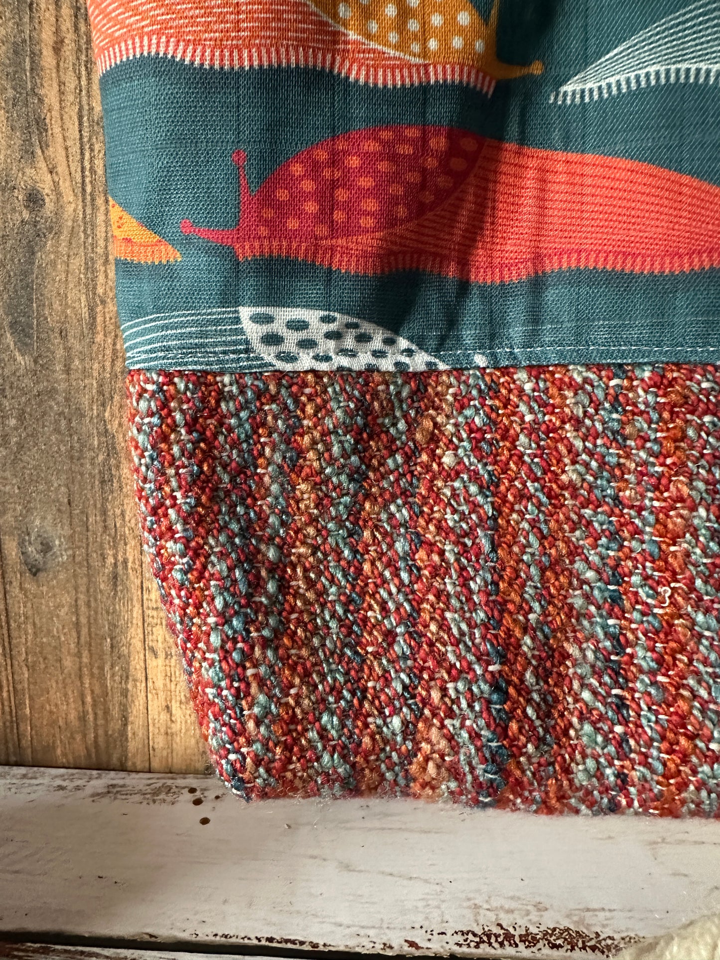 Slug Parade and Handwoven Wool Medium Loop Bag, Slouchy Sack Project Bag